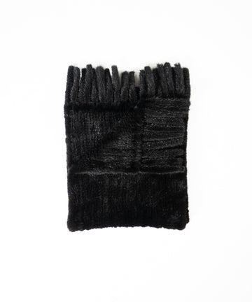 Echarpe visón tricotado negro1