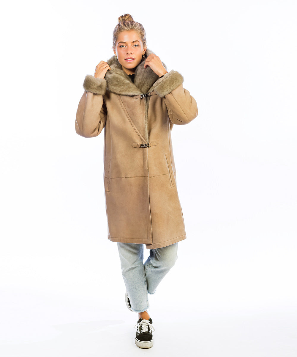 Abrigo doble faz piel HervásPiel