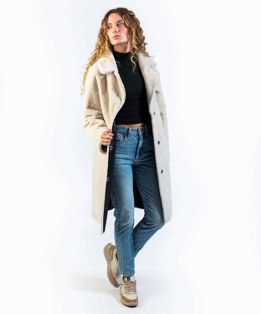 Abrigo piel vuelta reversible