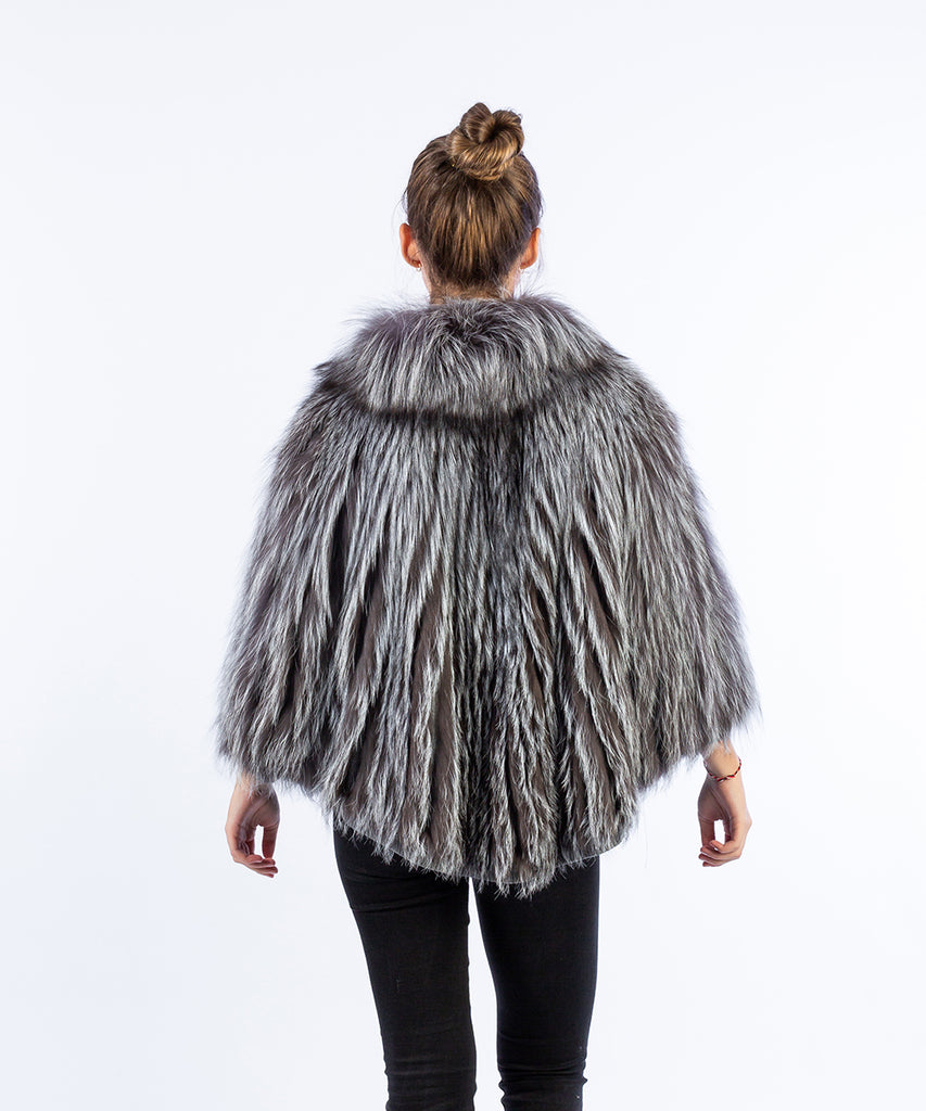 Bolero pelo zorro encintado gris