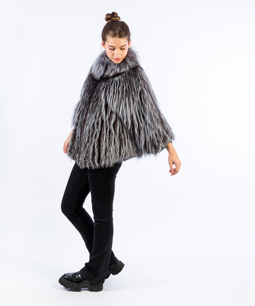 Bolero pelo zorro encintado gris