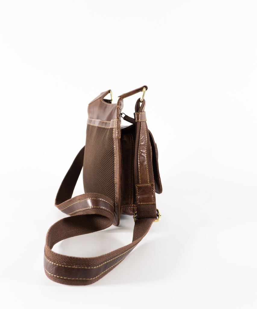 Bolso bandolera piel envejecida