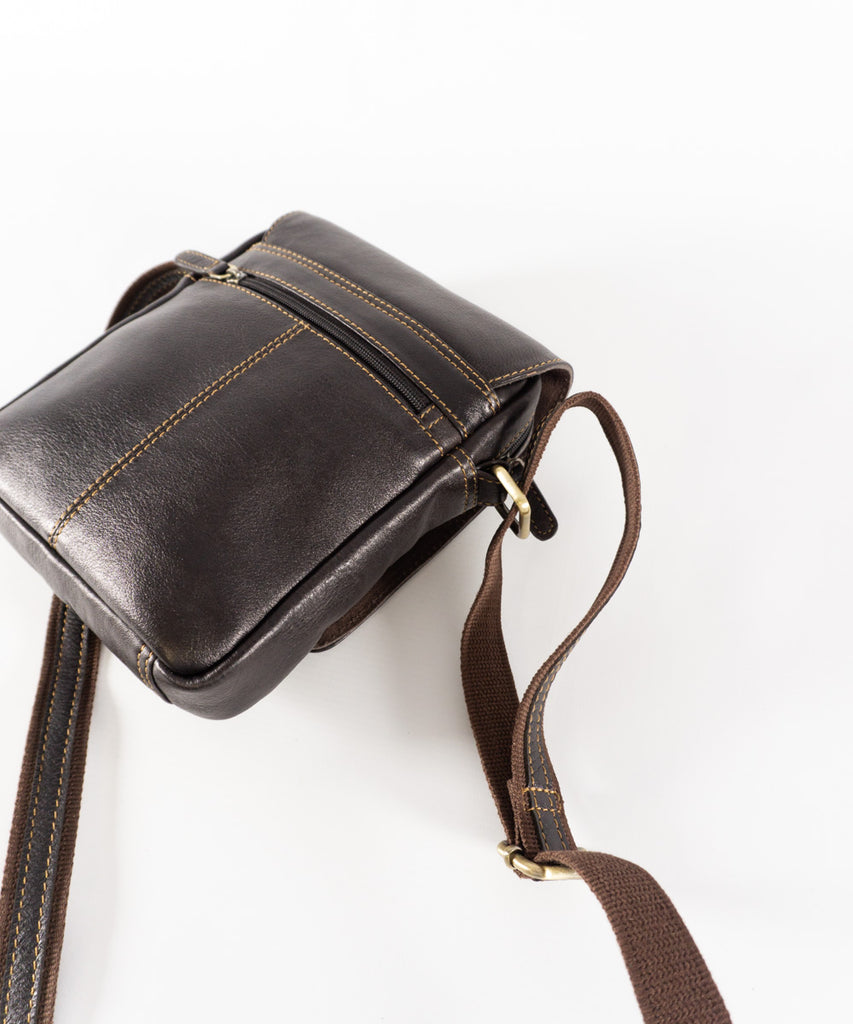 Bolso piel marrón grande