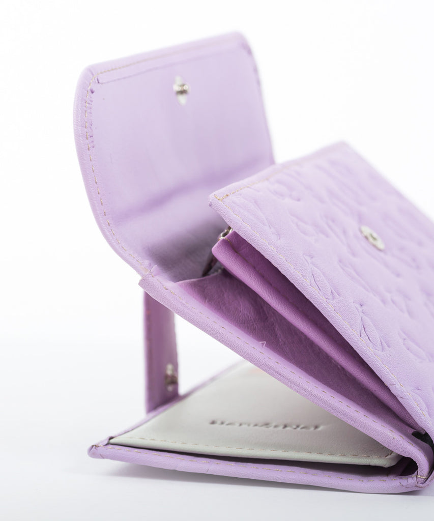 CARTERA BILLETERO MONEDERO PIEL ESTAMPADO MUJER