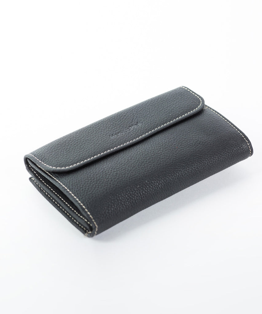 Cartera piel pelo estampado monedero