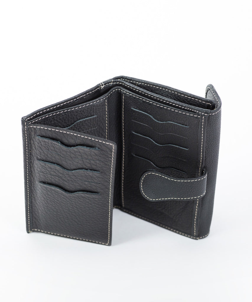 Cartera piel pelo estampado monedero