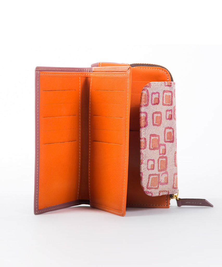 Cartera piel tapeta brillo