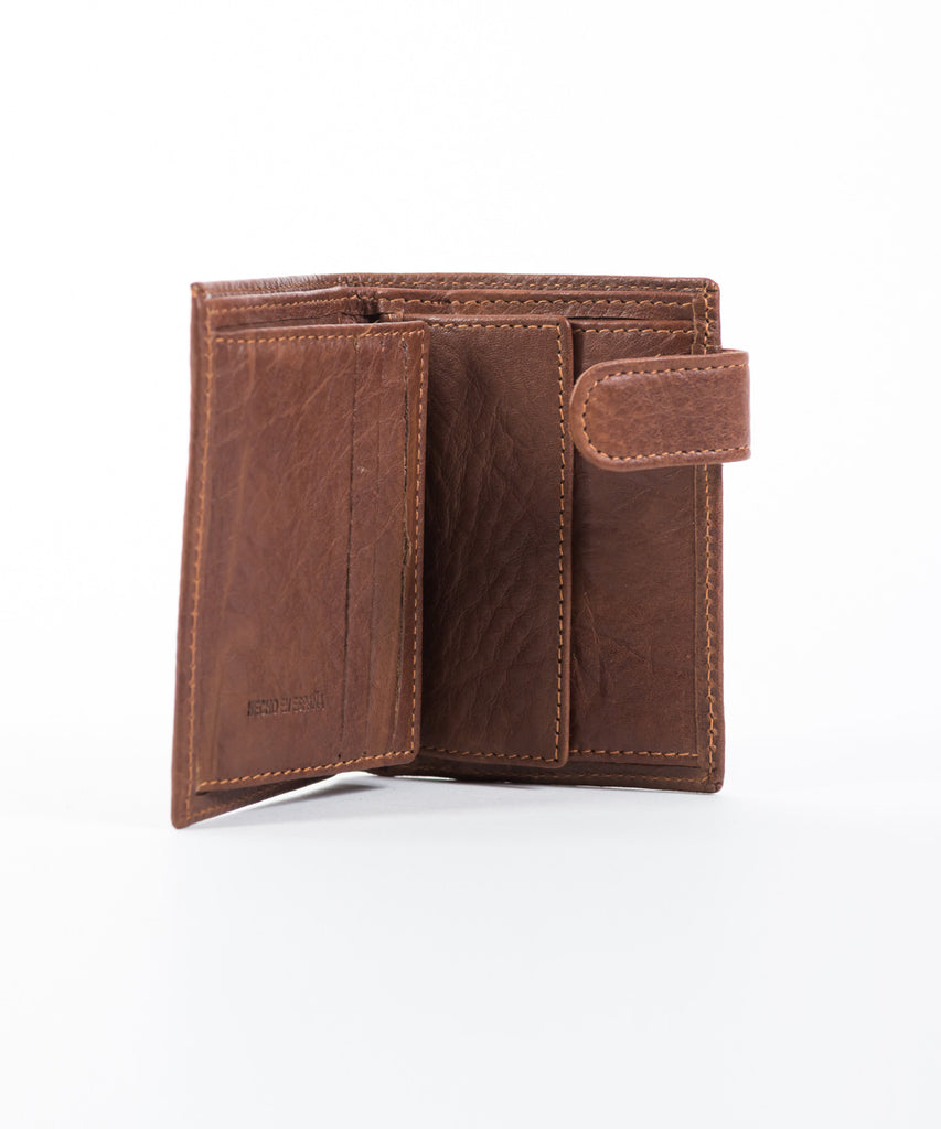 Cartera piel envejecida trabilla