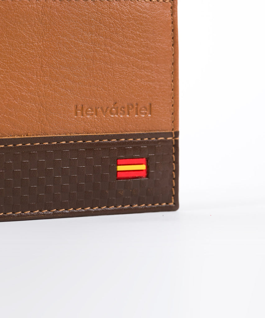 Cartera piel grabado inferior