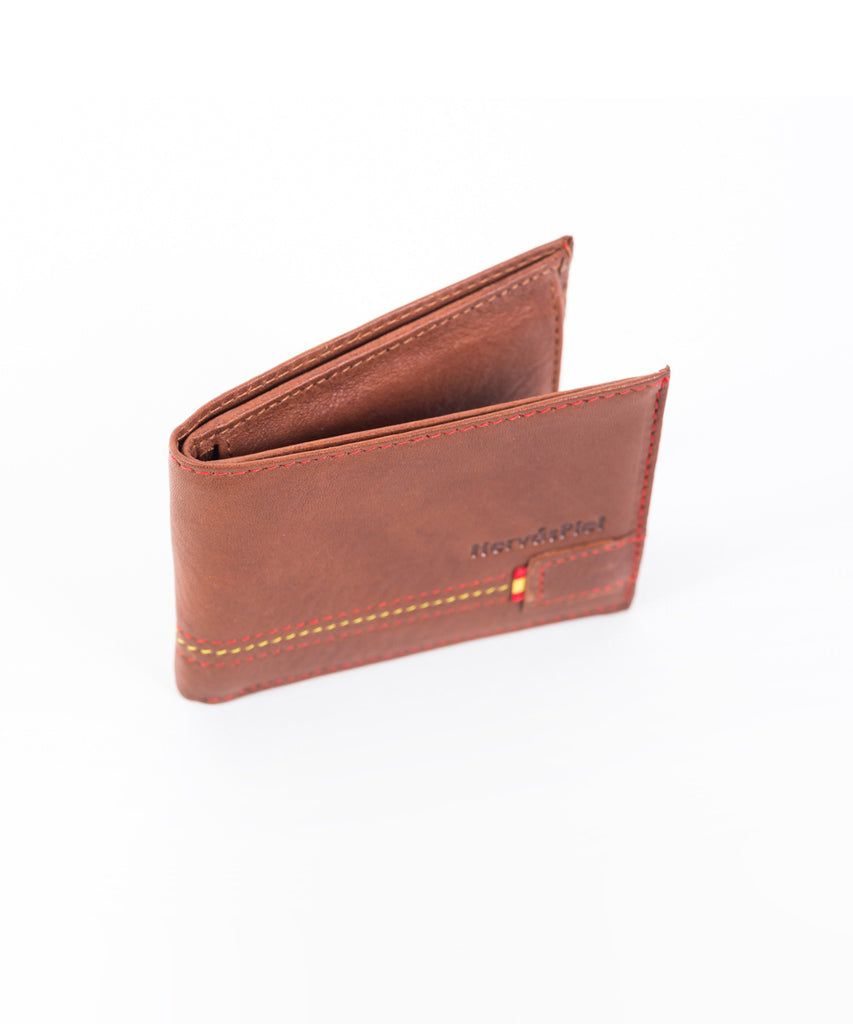 Cartera piel pespunte España