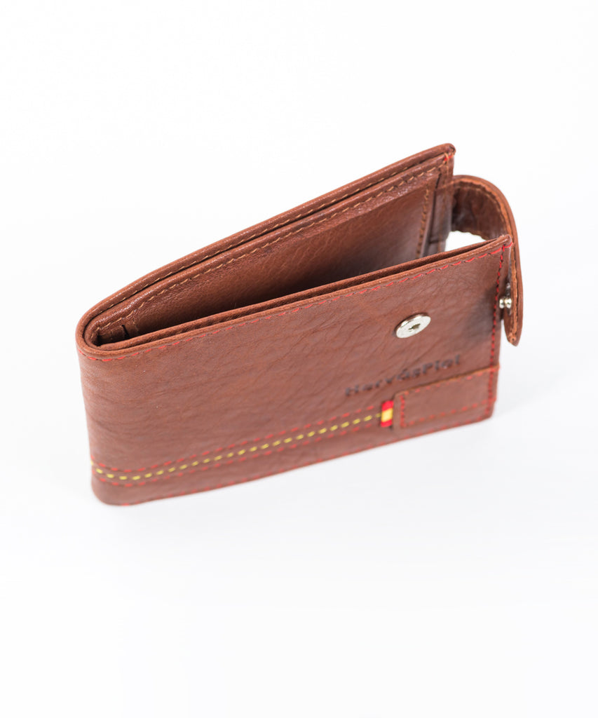 Cartera piel pespunte España