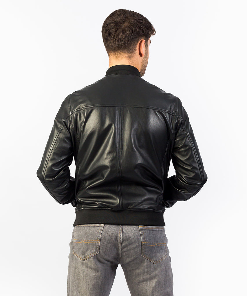 Cazadora piel estilo bomber