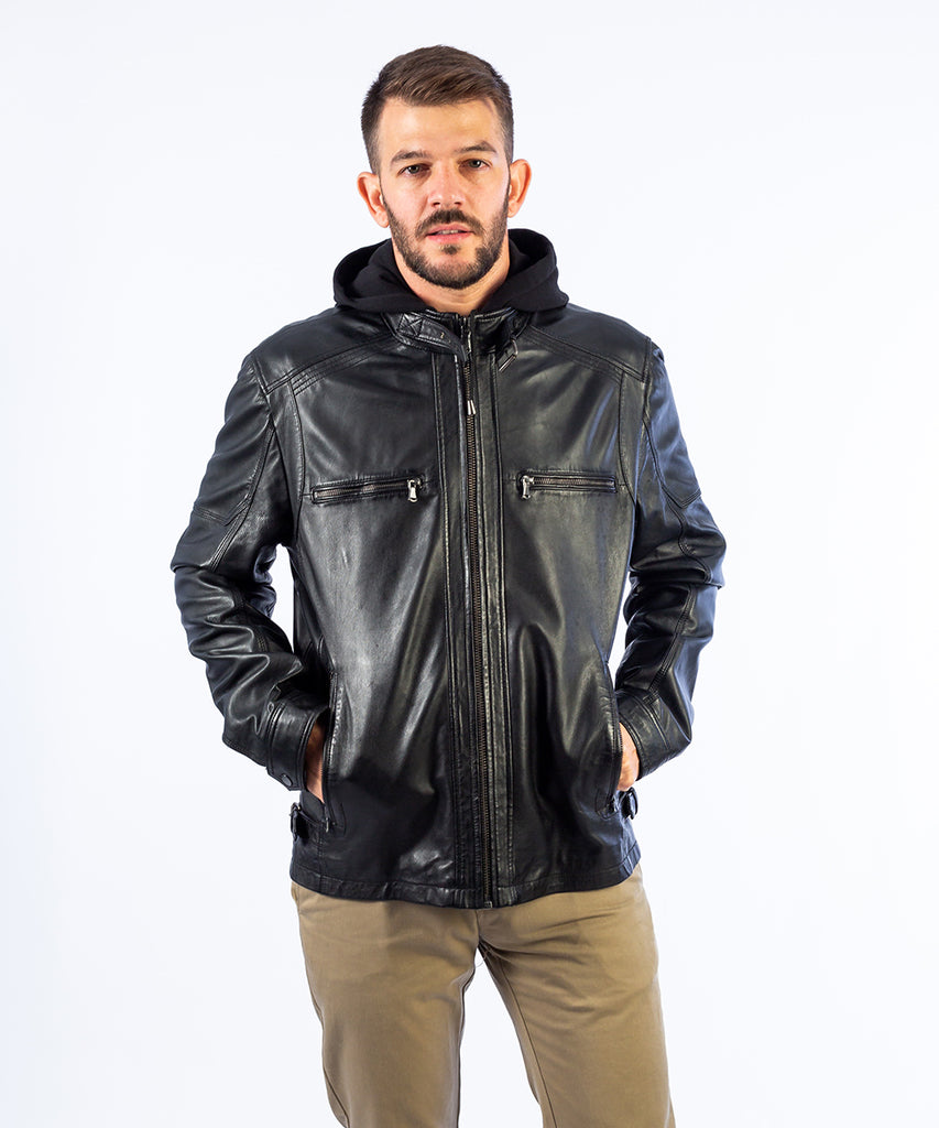 Chaquetas piel para hombre best sale