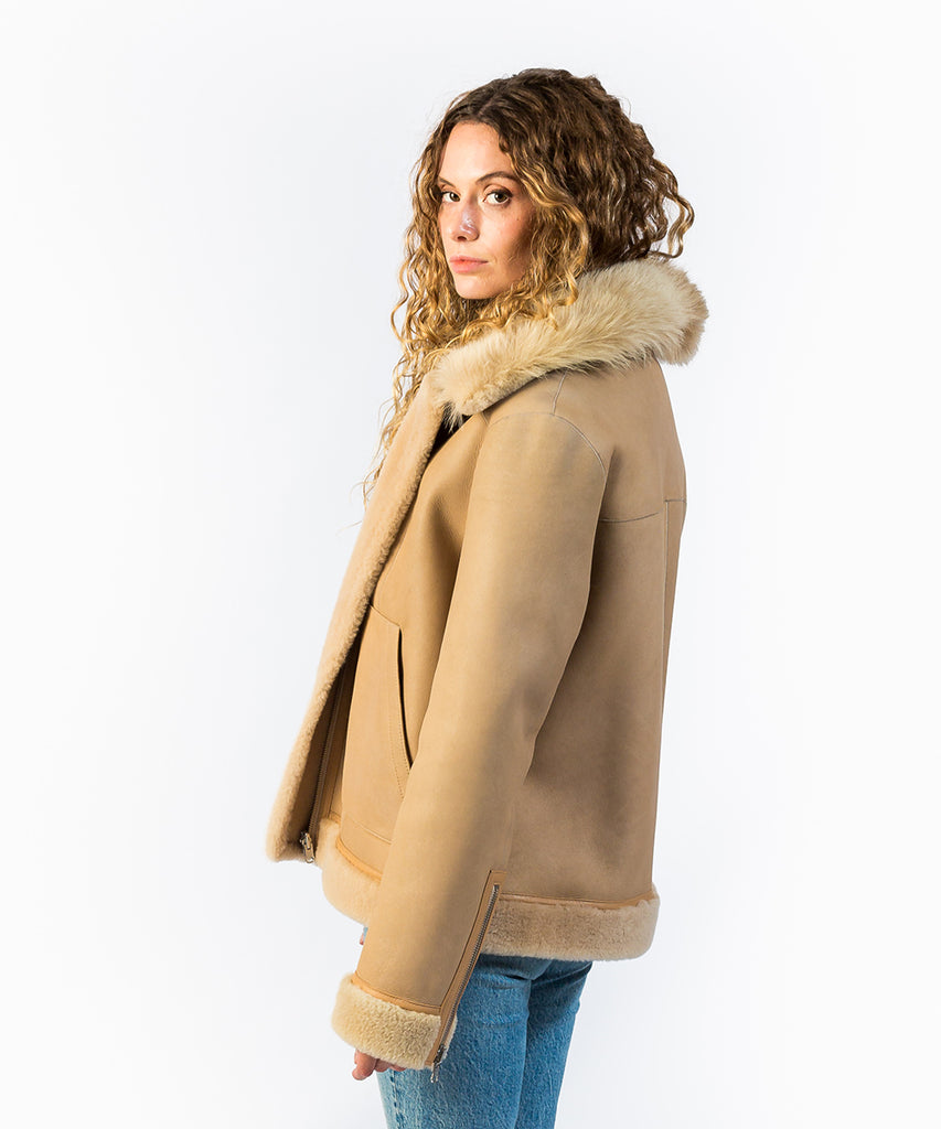 Cazadora piel vuelta mouton