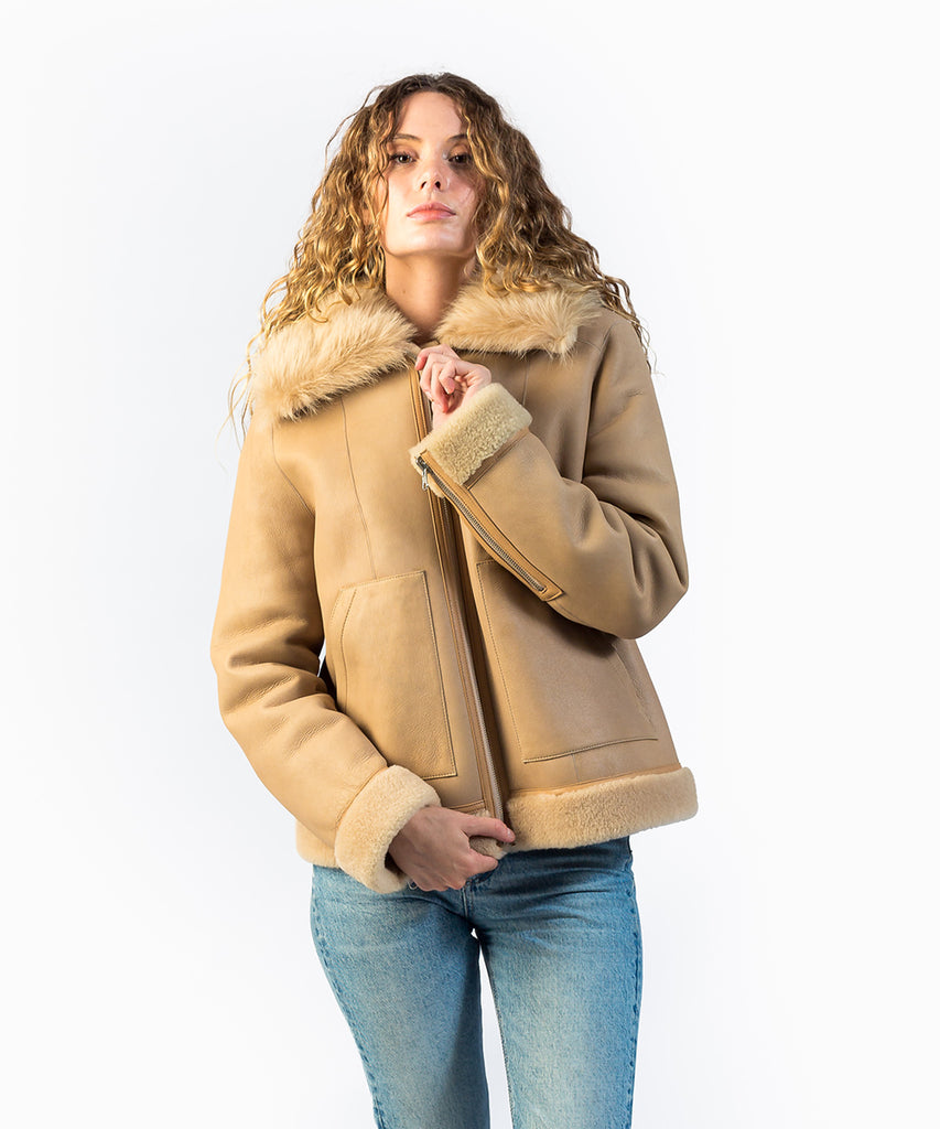Cazadora piel vuelta mouton