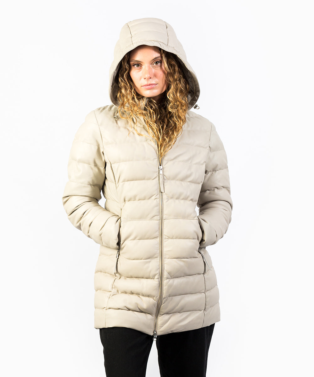 Chaqueta piel entallada best sale