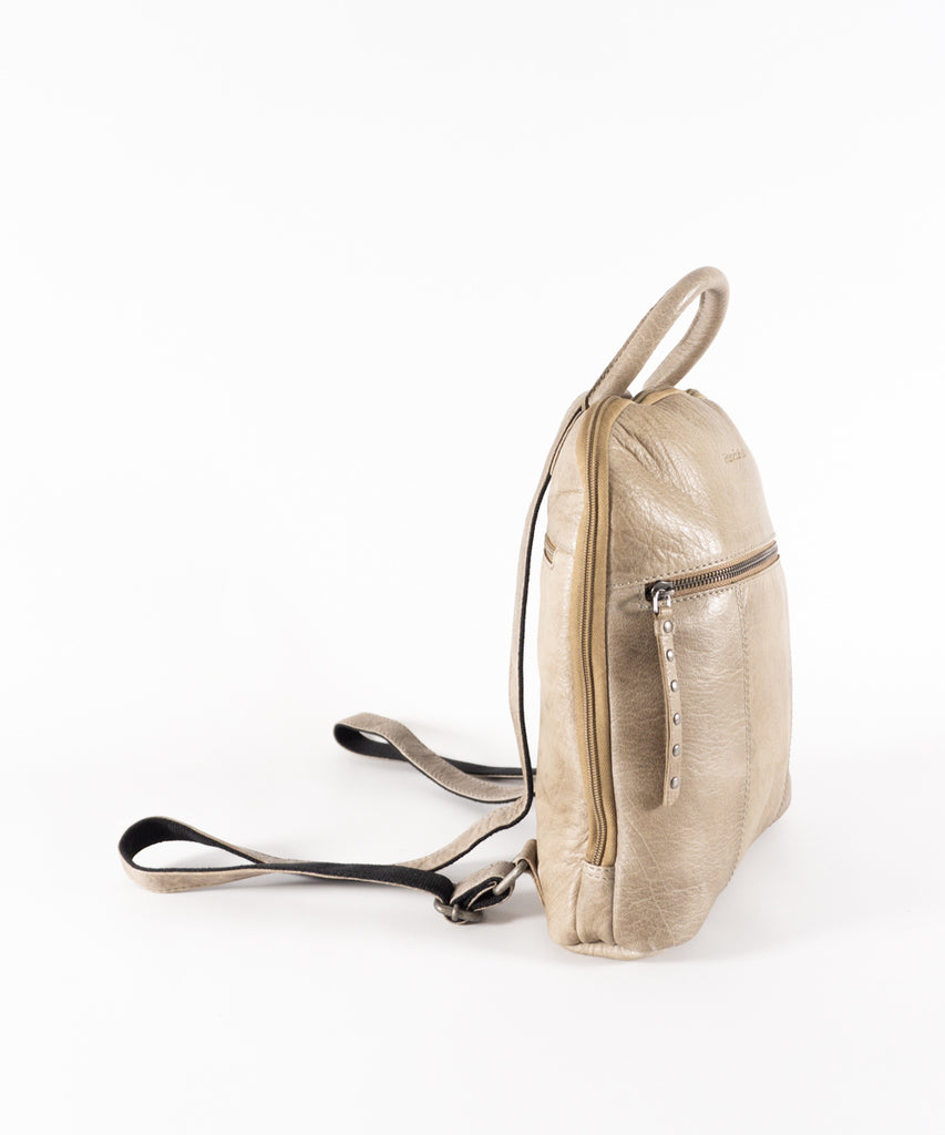 Mochila piel encerada taupe