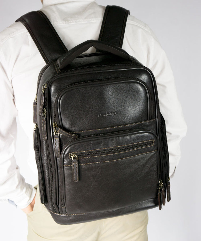 Mochila piel marrón