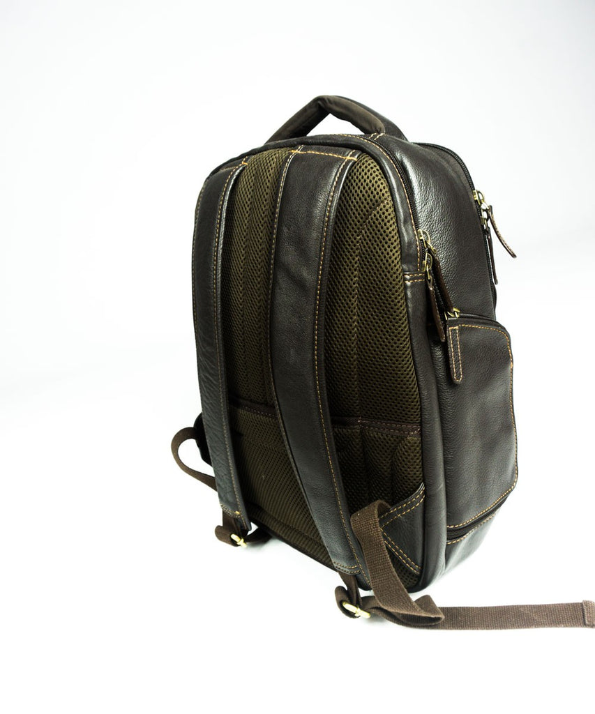 Mochila piel marrón