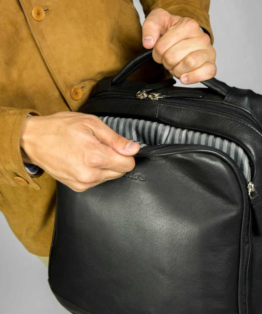 Mochila de vestir piel negro