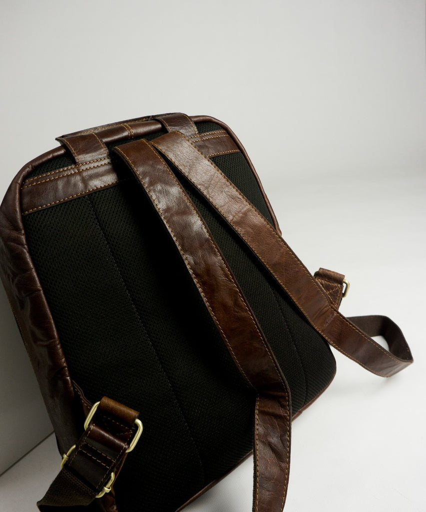 Mochila piel envejecida