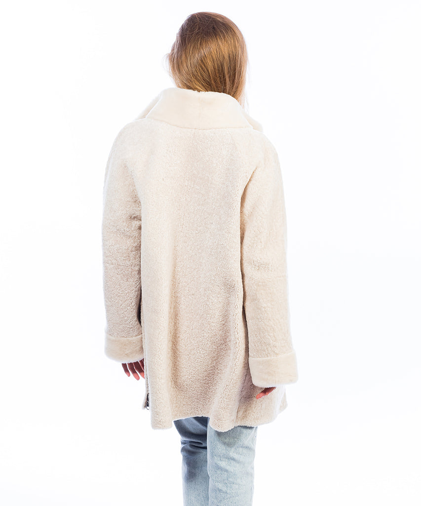 Abrigo largo doble faz piel