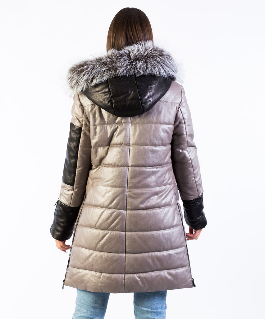 Abrigo napa acolchado mujer