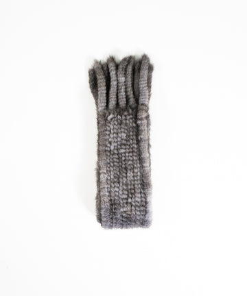 Bufanda visón tricotado gris1