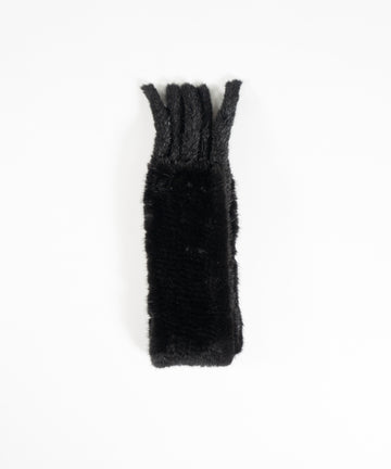 Bufanda visón tricotado negro1