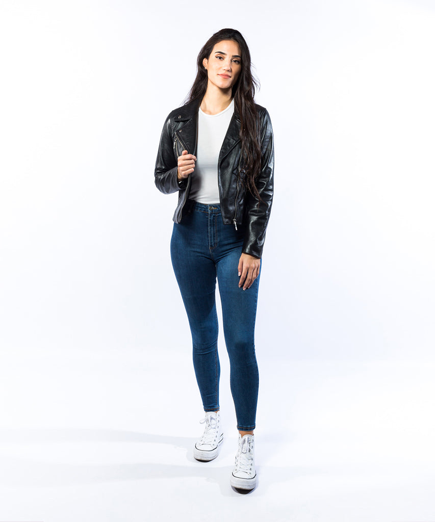 Cazadora perfecto napa negra