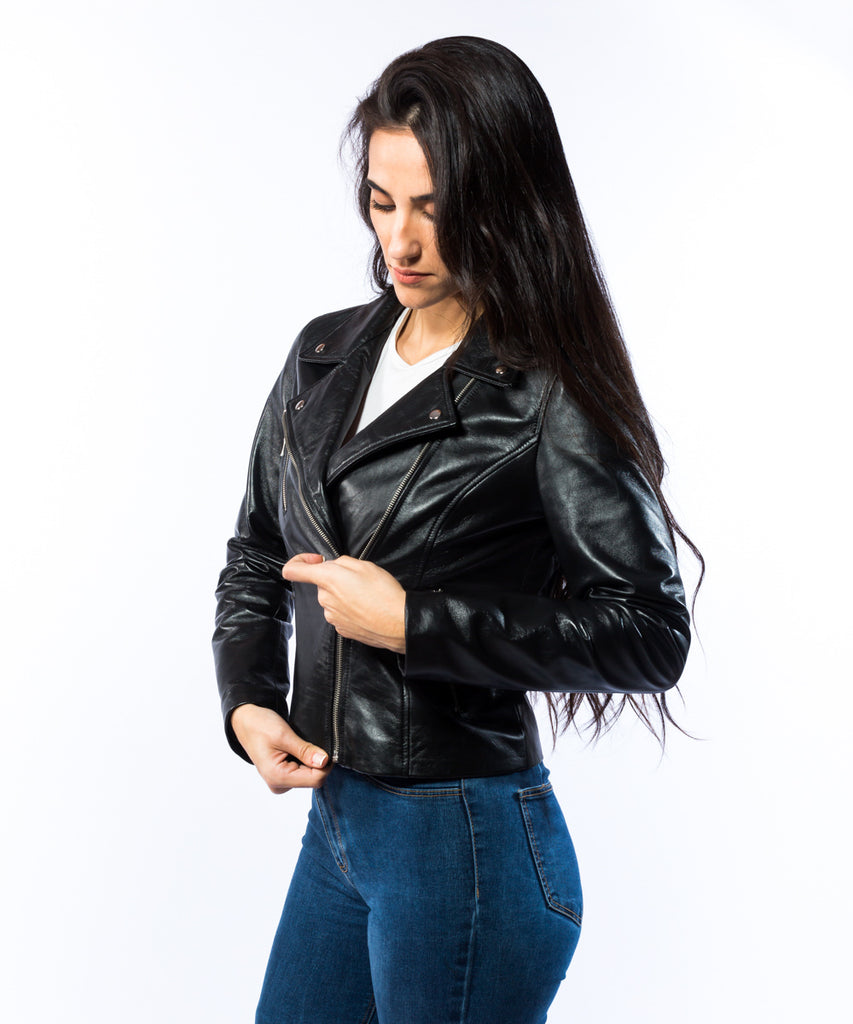 Cazadora perfecto napa negra