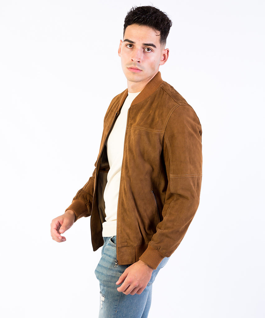 Cazadora ante bomber en piel