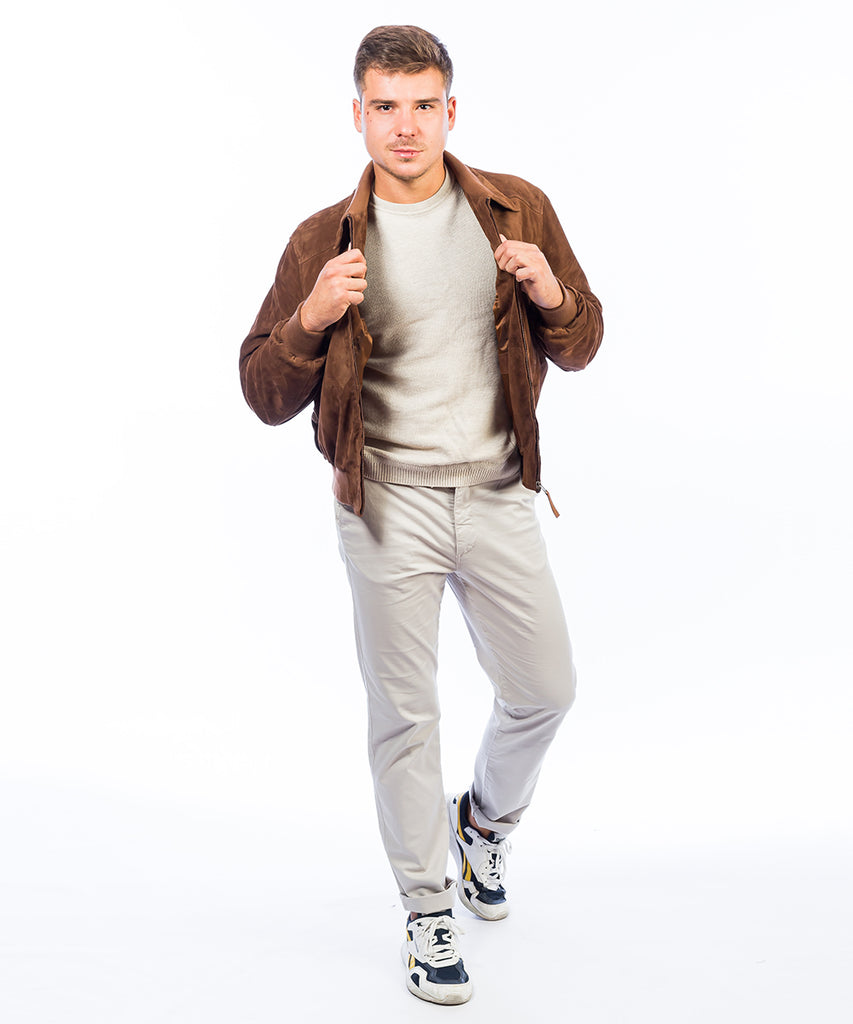 Cazadora de ante clásica