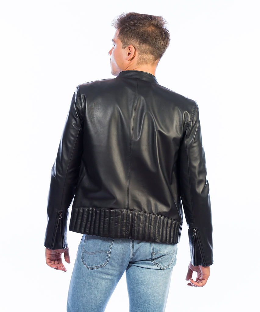 Cazadora estilo perfecto napa negra