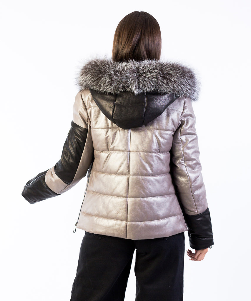 Cazadora napa piel mujer