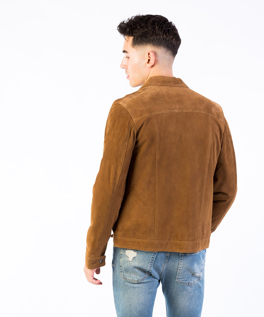 Cazadora piel ante hombre