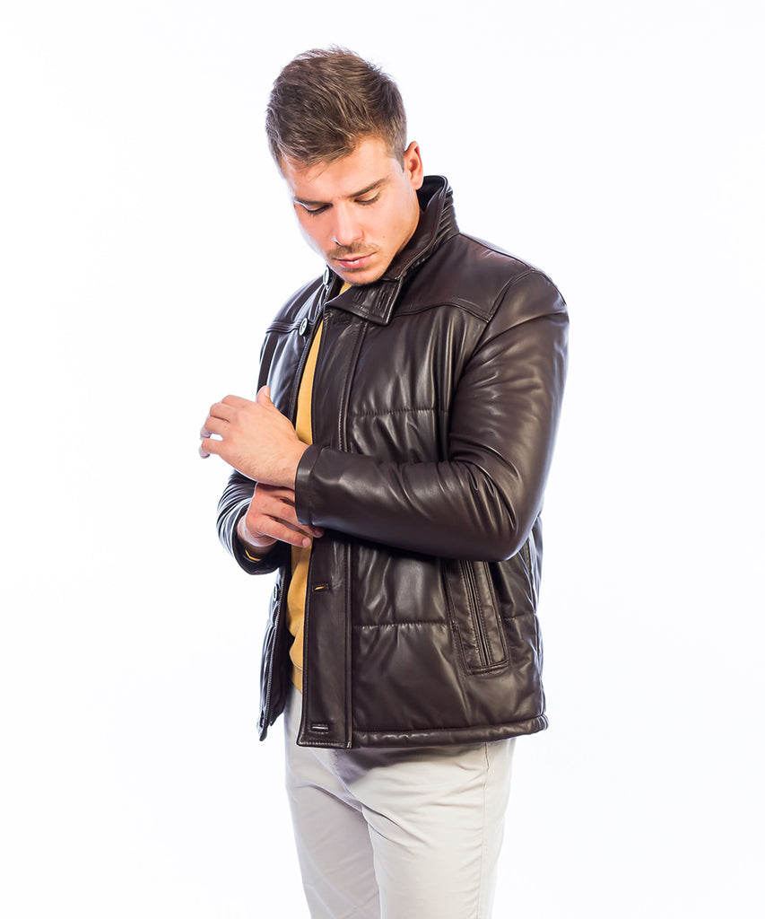 Chaqueta napa entrefino acolchado