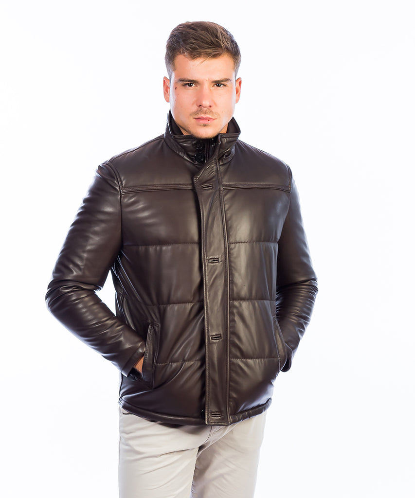 Chaqueta napa entrefino acolchado