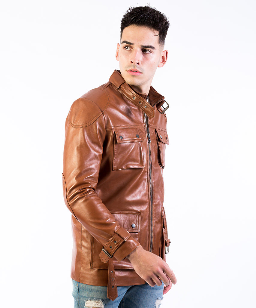 Chaqueta piel napa hombre