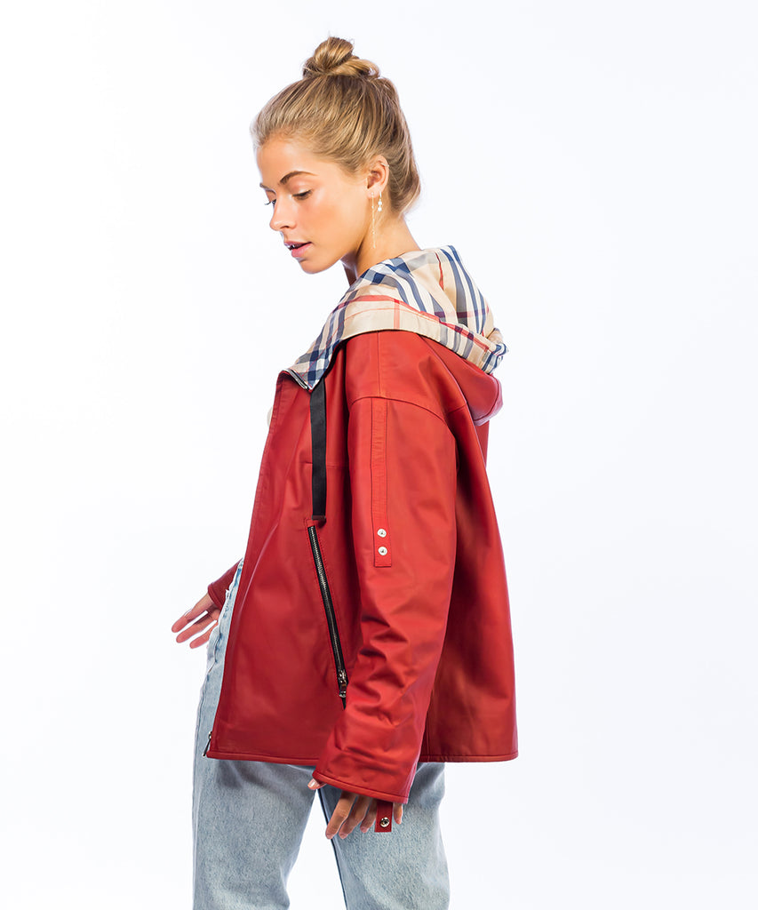 Chaqueta piel napa oversize