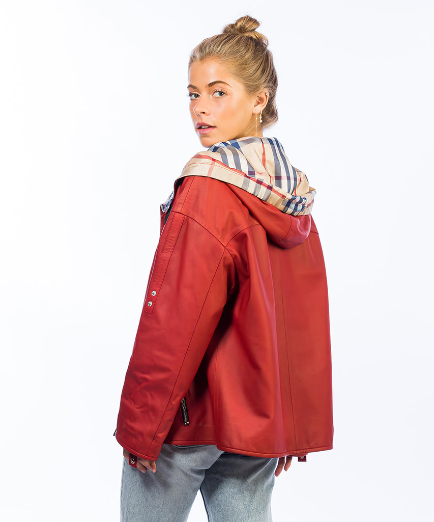 Chaqueta piel napa oversize