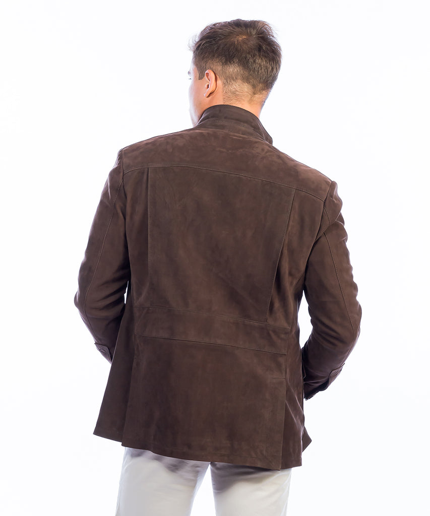 Chaqueta sahariana piel nobuck