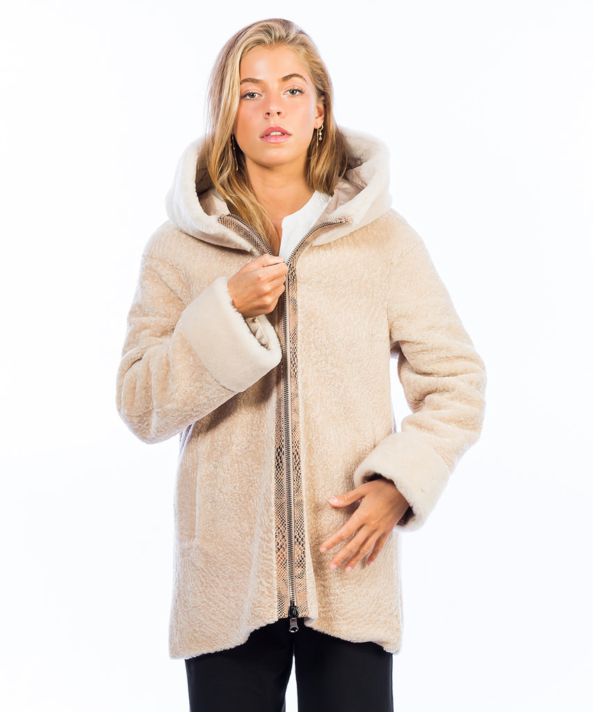 Chaquetón piel vuelta reversible