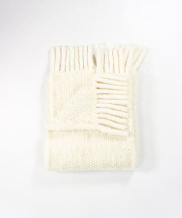 Echarpe visón tricotado blanco1