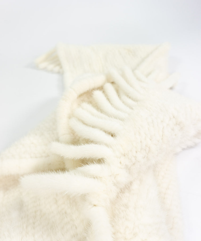 Echarpe visón tricotado blanco3