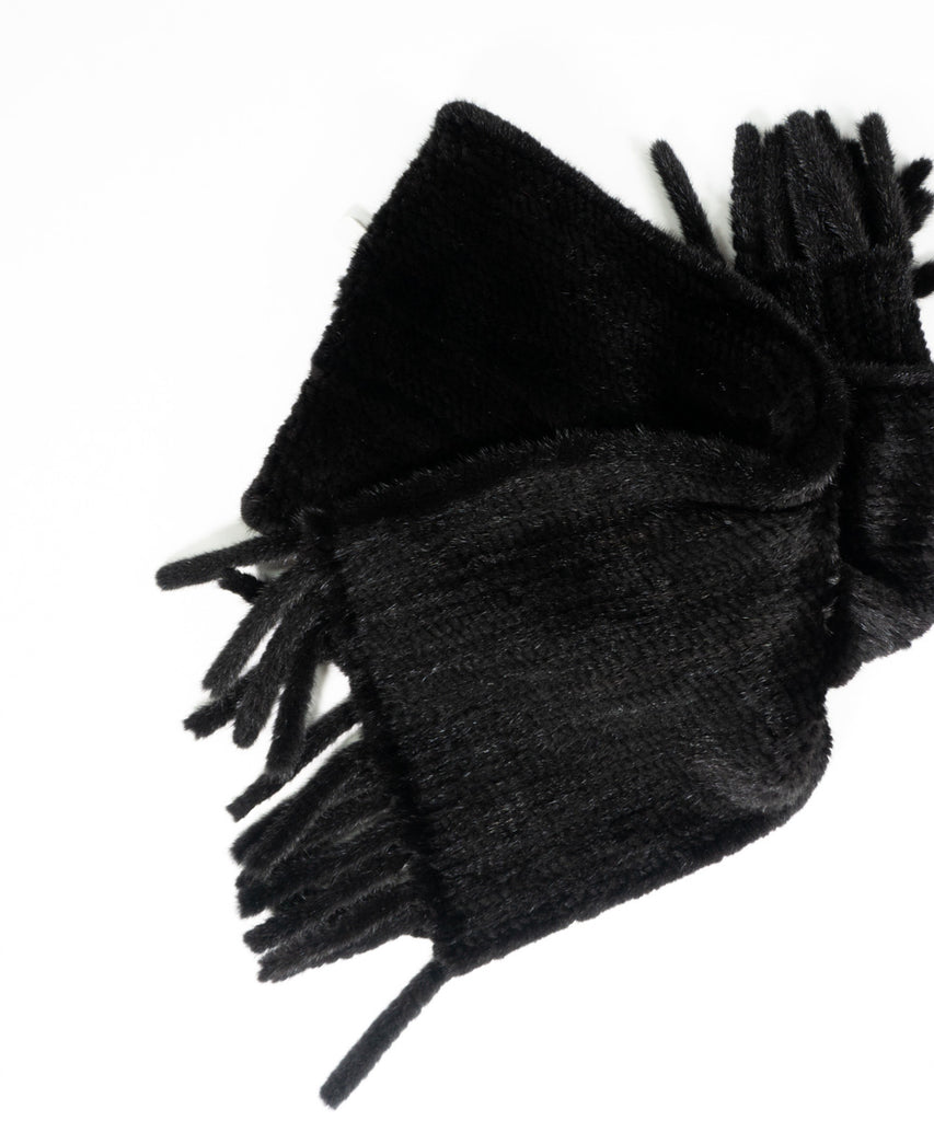 Echarpe visón tricotado negro3