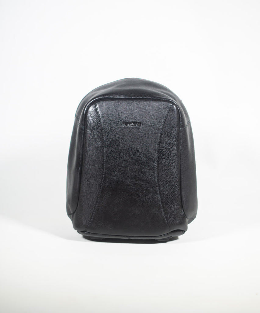 Mochila cuero antirrobo negro