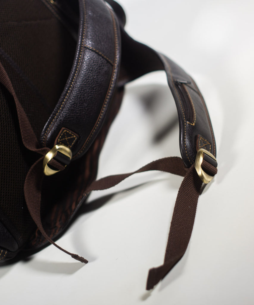 Mochila anti-theft piel marrón