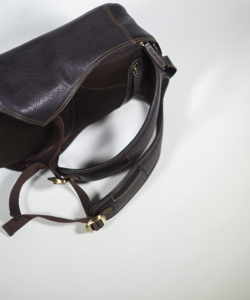 Mochila anti-theft piel marrón