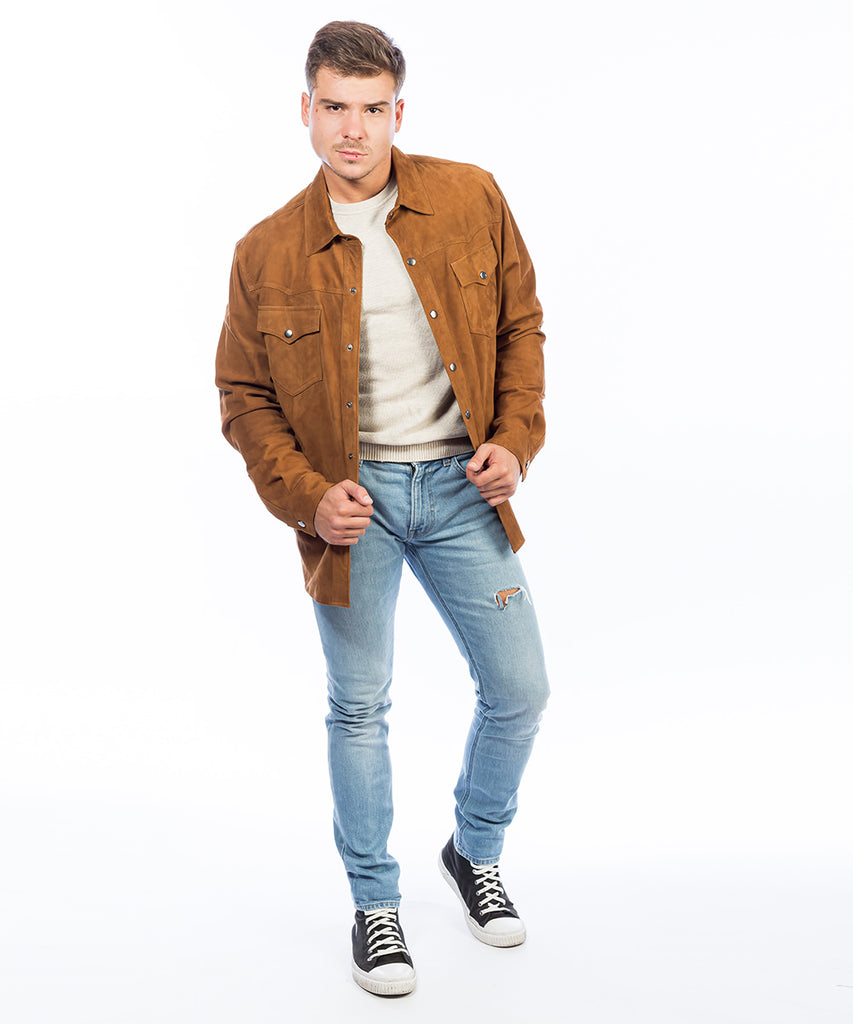 Sobrecamisa de ante estructura